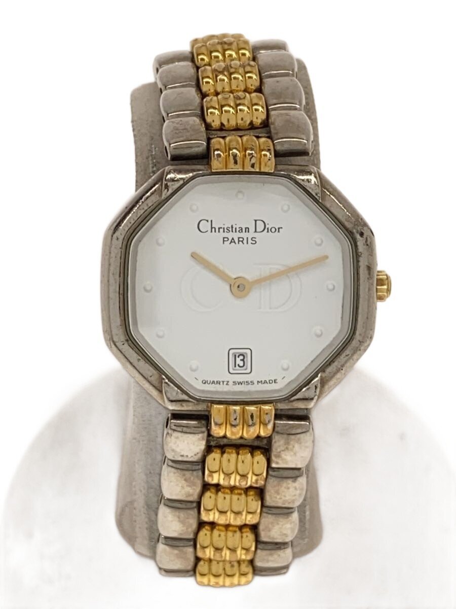 【中古】Christian Dior◆Christian Dior オクタゴン/クォーツ腕時計/アナログ/WHT/GLD/D48-203【服飾雑貨他】｜2ｎｄ STREET 店