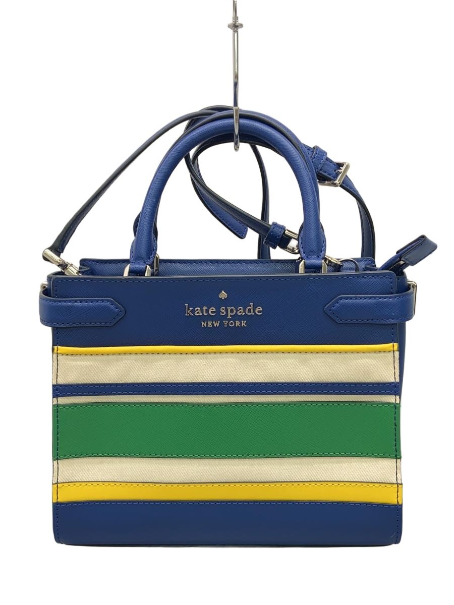 【中古】kate spade new york◆2WAYハンドバック/--/BLU【御徒面子】