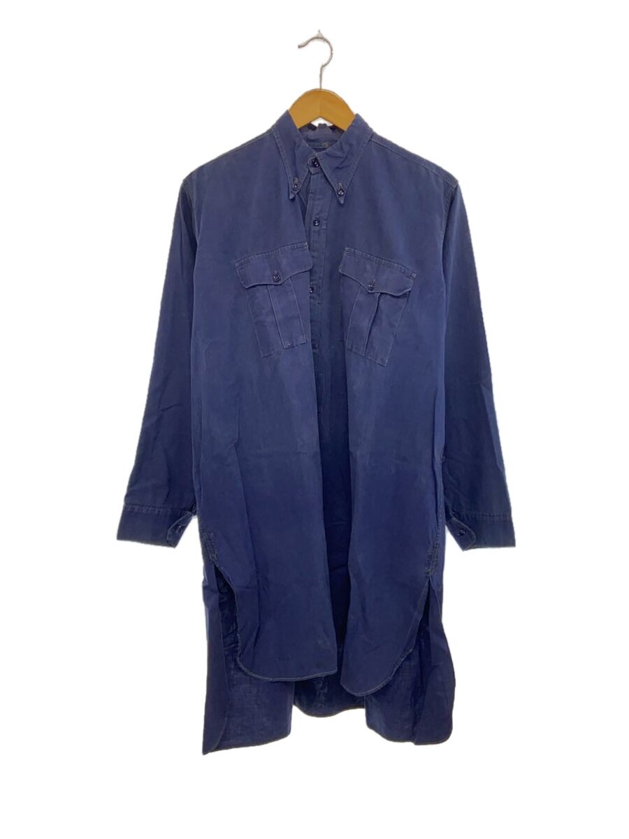 【中古】EURO VINTAGE◆French Vintage/M-35/3点留め/ティーシャツ/細工物プルオーバー/青色【メンズウェア】