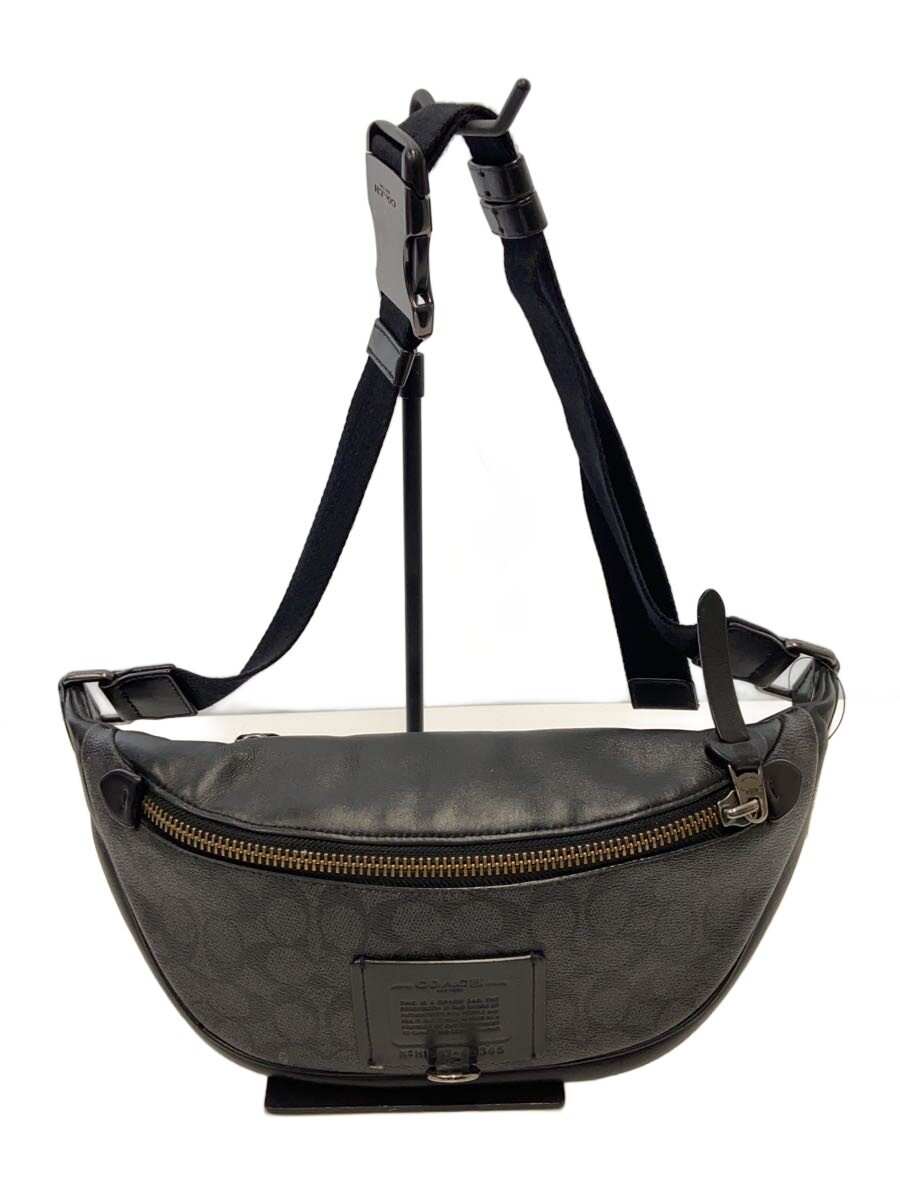 【中古】COACH◆ウエストバッグ_シグネチャー/PVC/BLK【バッグ】|2nd STREET 店
