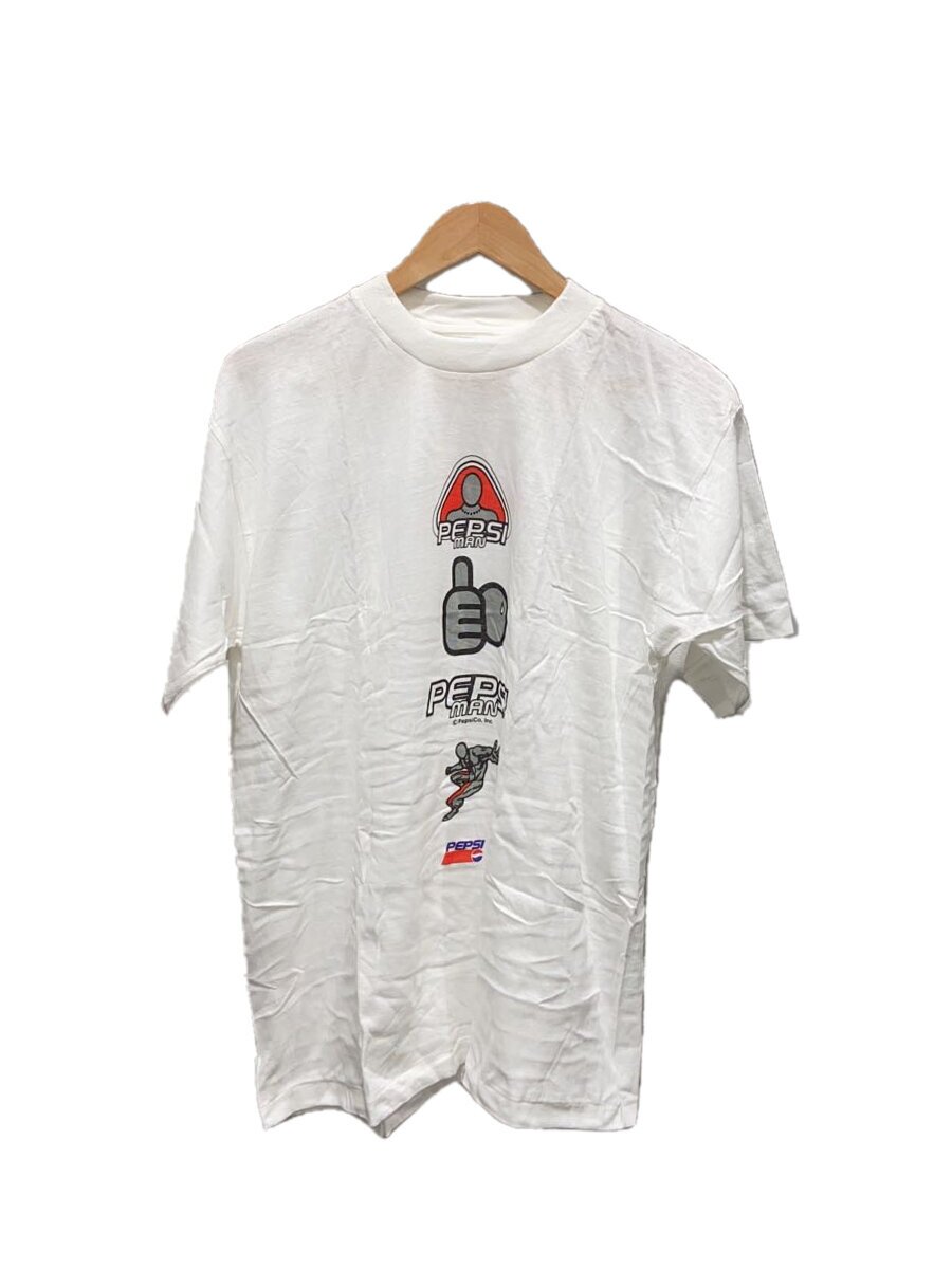 【中古】90s～/PEPSI MAN/目あたらしい/カプコン/PEPSI/プルオーバー/綿織物/白いこと【メンズウェア】