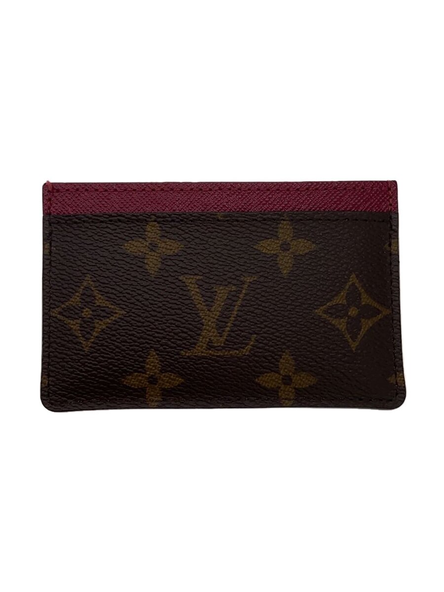 【中古】LOUIS VUITTON◆ポルト・カルト・サーンプル_モノグラム・キャンバス_BRW_フューシャ/キャンバス/RED/レディース【服飾雑貨他】|2nd STREET 店