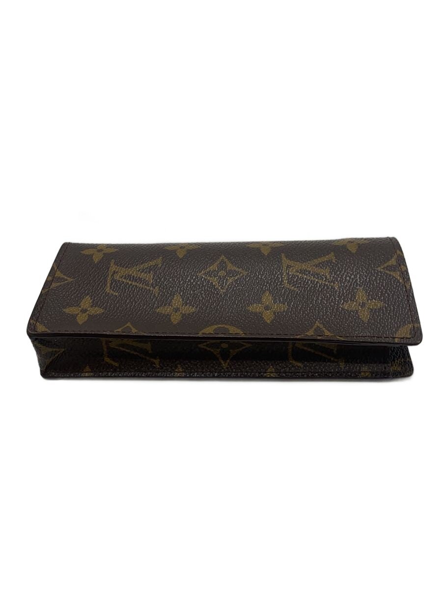 【中古】LOUIS VUITTON◆エテュイ・リュネット・サーンプル_モノグラム・帆布/PVC/BRW/メンズ【服飾雑貨他】
