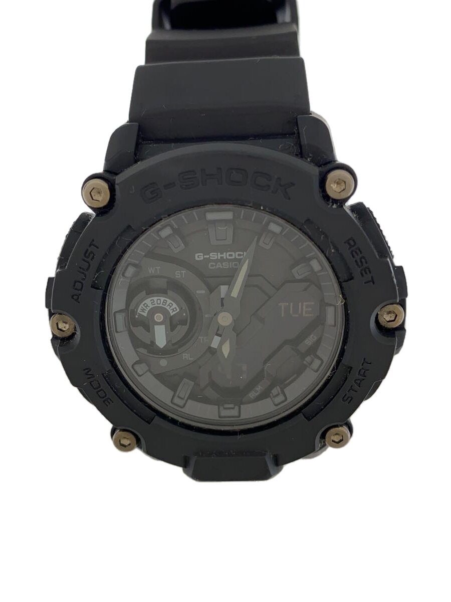【中古】CASIO◆石英ウオッチ/デジアナ/--/BLK/BLK/GA-2200BB【服飾雑貨他】