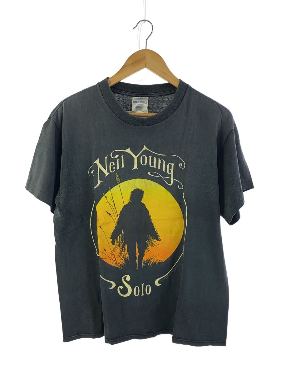 【中古】BROCKUM◆VT/90s/neil young/プルオーバー/L/綿織物/BLK【メンズウェア】