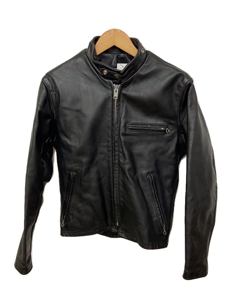 【中古】Schott◆シングルライダースジャケット/36/--/BLK/無地【メンズウェア】|2nd STREET 店