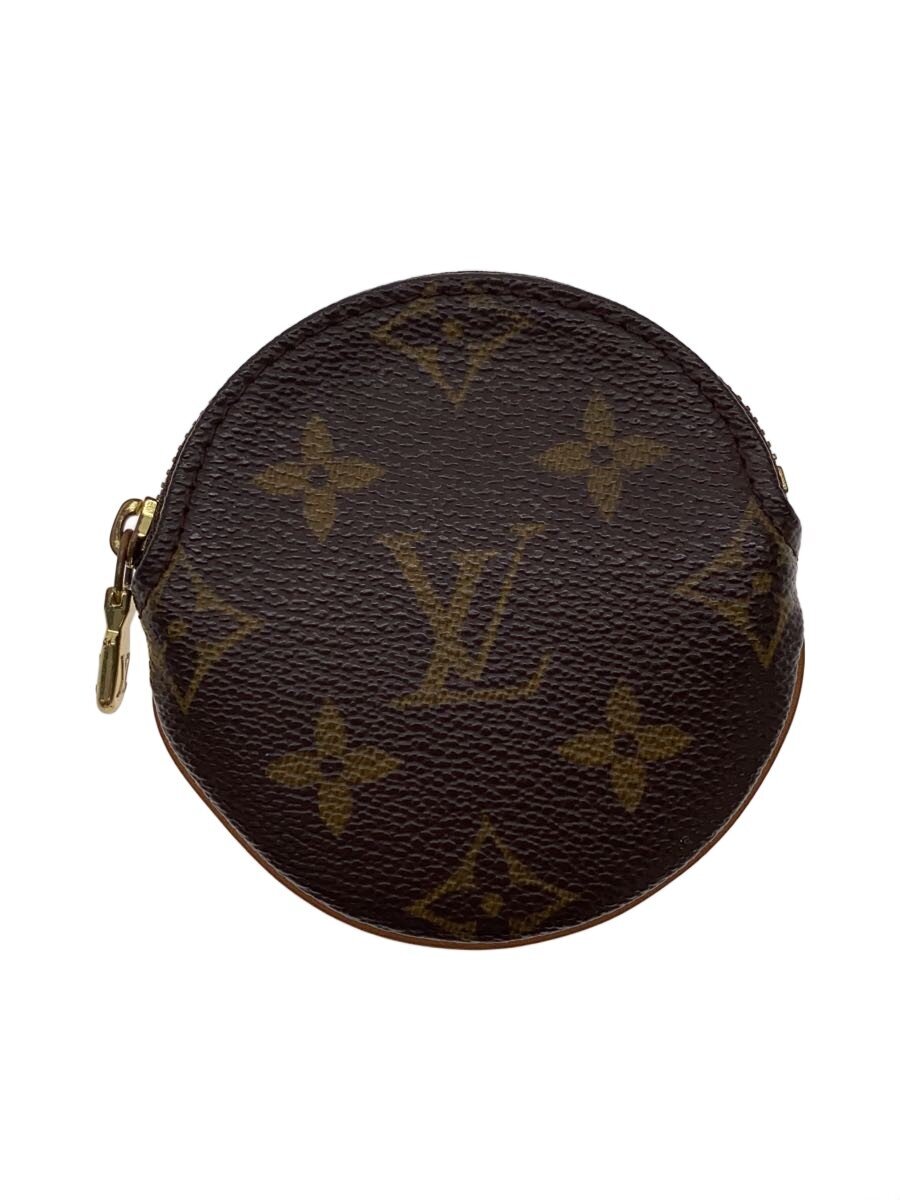 【中古】LOUIS VUITTON◆ポルト・モネ・ロン_モノグラム・帆布/PVC/BRW/メンズ【服飾雑貨他】