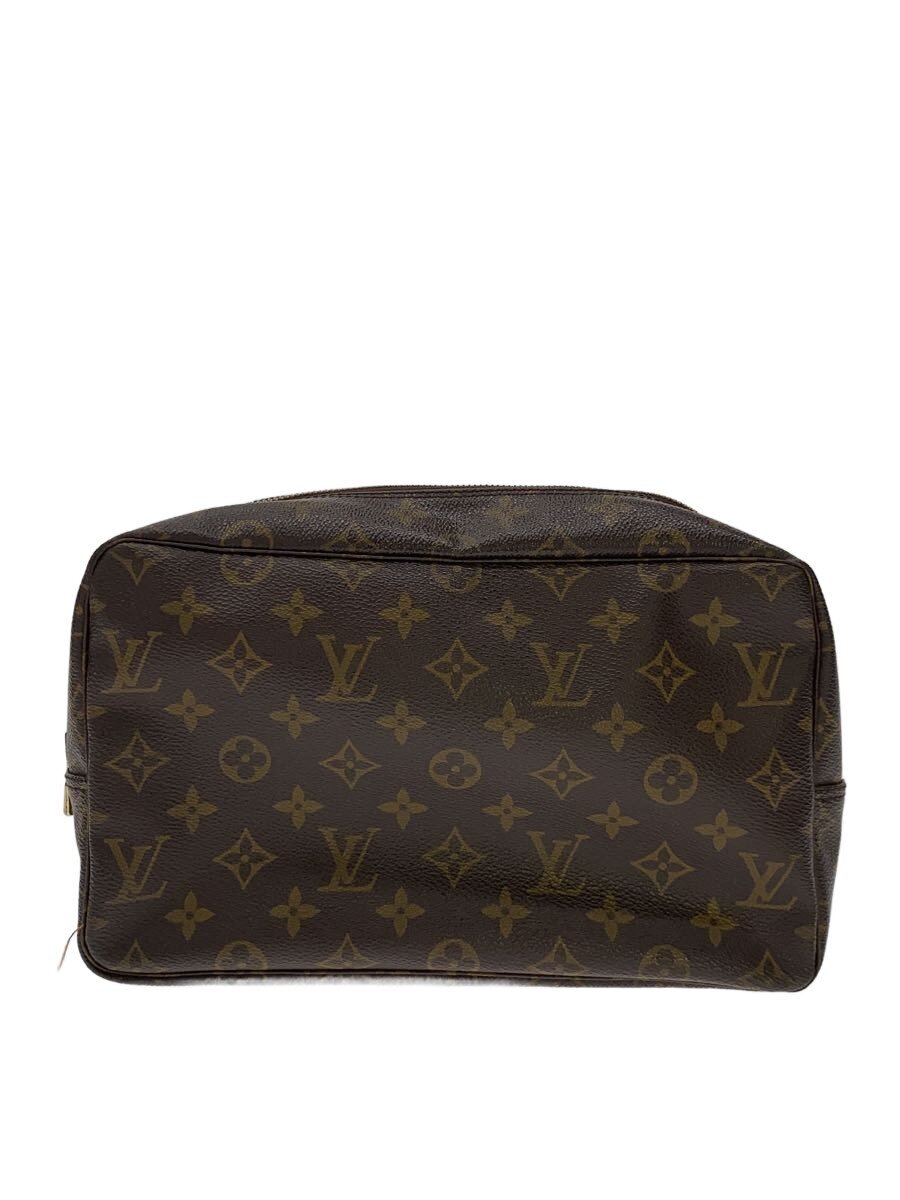 【中古】LOUIS VUITTON◆トゥルース・トワレット28_モノグラム・帆布/PVC/BRW【御徒面子】