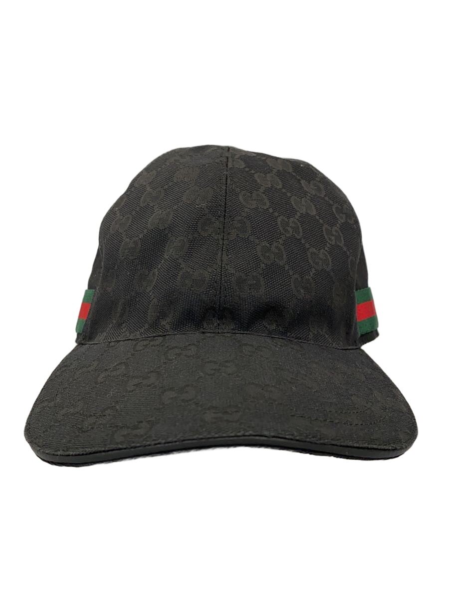 【中古】GUCCI◆旗がしら/FREE/帆布/BLK/総柄/メンズ【服飾雑貨他】