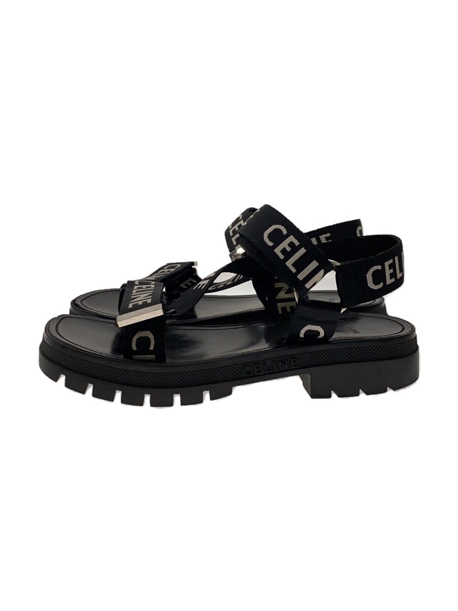 【中古】CELINE◆サンダル/42/BLK【シューズ】