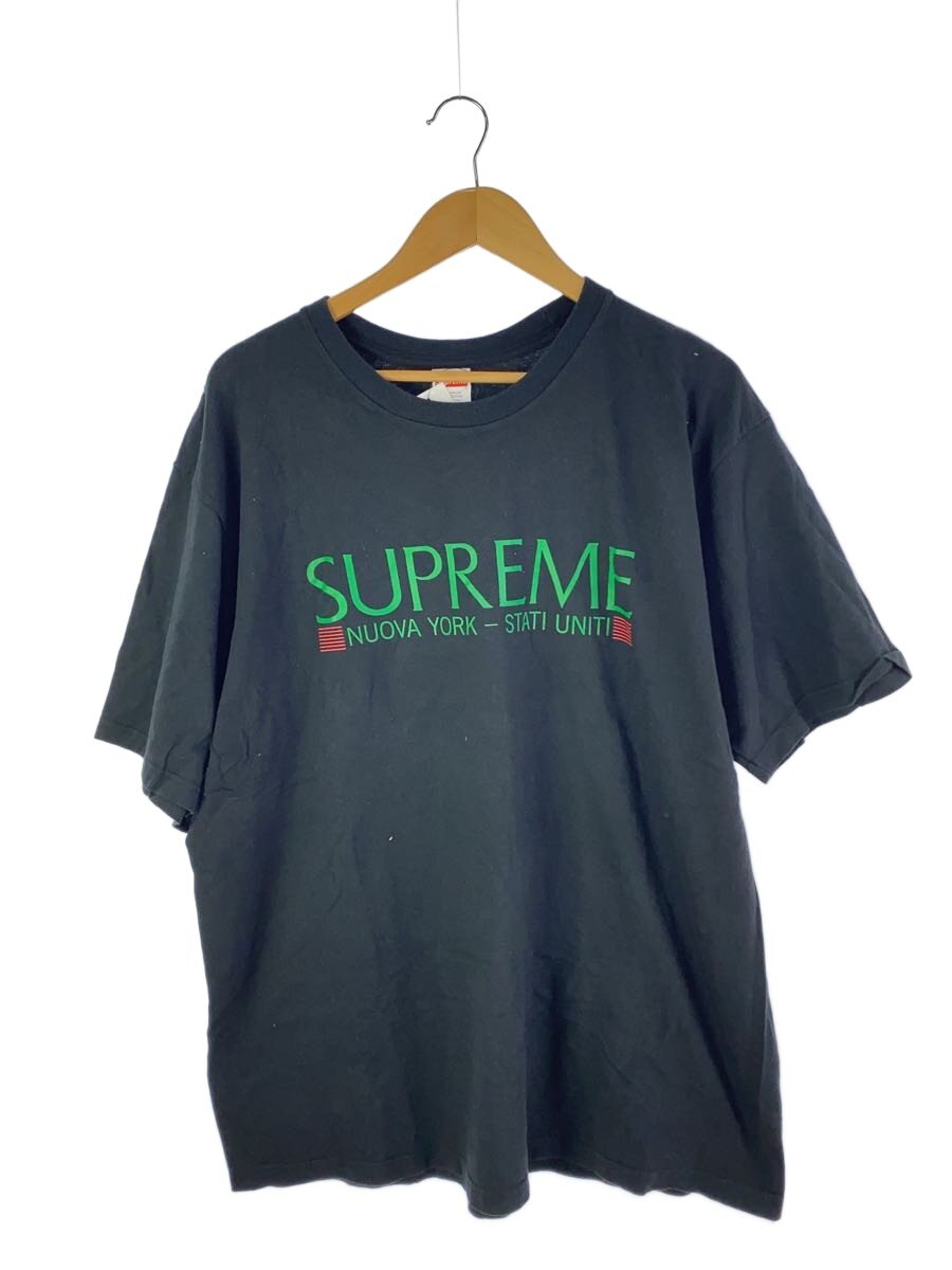 【中古】Supreme◆20FW/Nuova York Tee/XL/綿織物/BLK【メンズウェア】