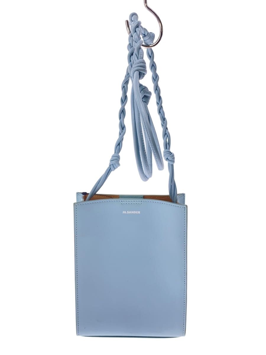 【中古】JIL SANDER◆ショルダーバッグ/なめし革/BLU/無地/TANGLE SM【御徒面子】