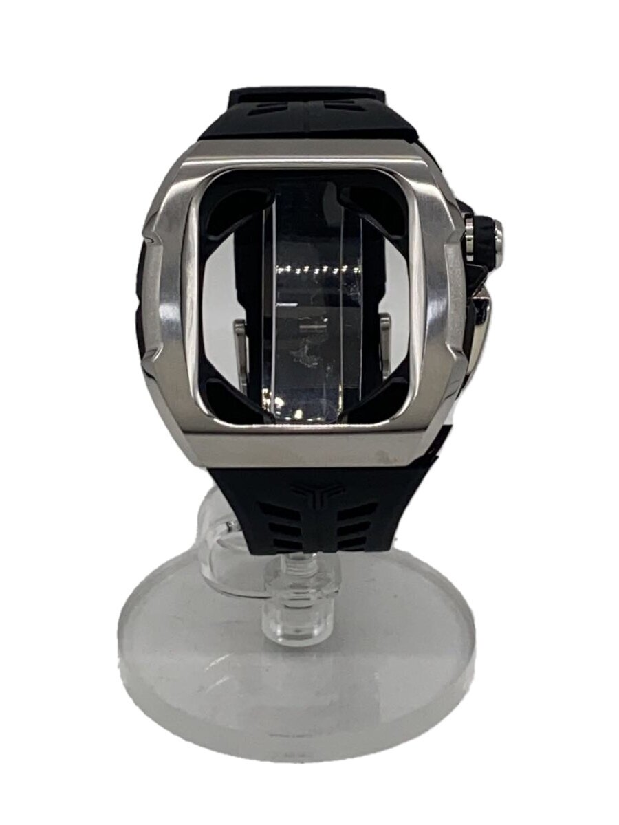 【中古】Y24/APPLE WATCH CASE/アップルウォッチケース/しろがね色/黒いこと/XINYI-45MM【服飾雑貨他】