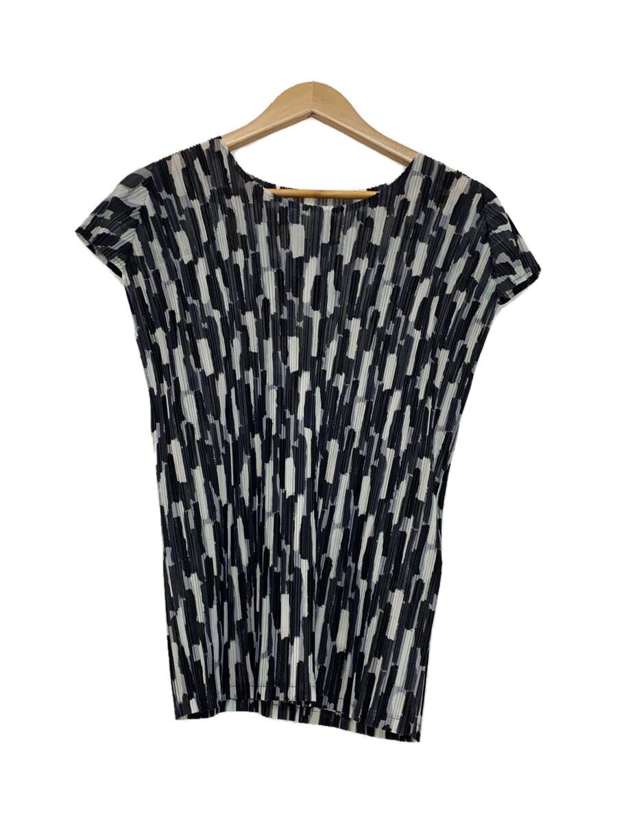【中古】PLEATS PLEASE ISSEY MIYAKE◆カットソー/3/ポリエステル/BLK/PP33-FK333【レディース御召しもの】