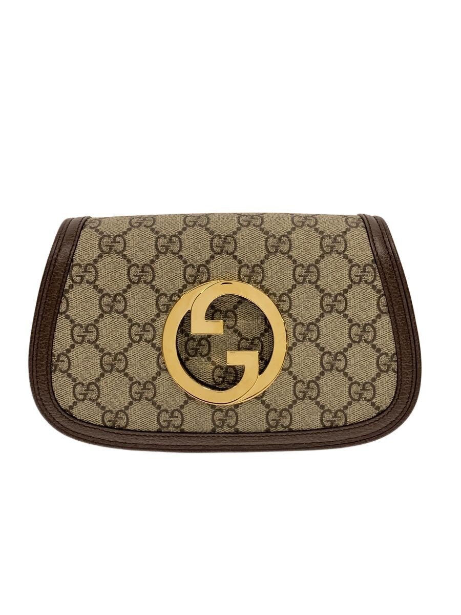 【中古】GUCCI◆ショルダーバッグ/なめし革/BEG/総柄/703807【御徒面子】