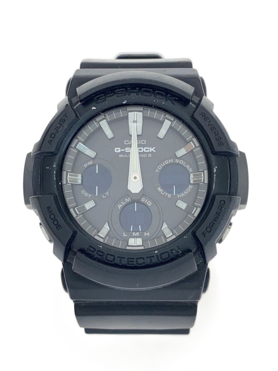 【中古】CASIO◆ソーラーウォッチ/デジアナ/GAW-100B【服飾雑貨他】