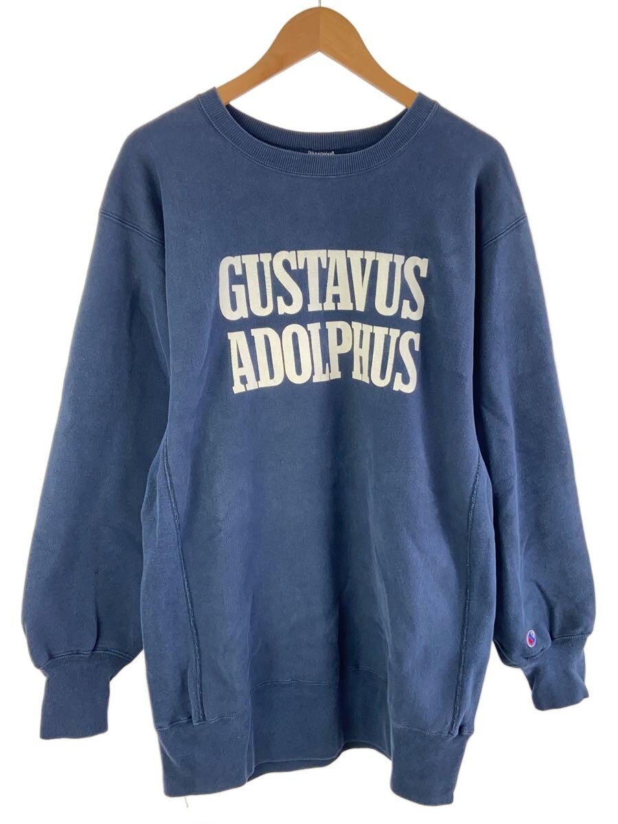【中古】Champion◆90s/USA製/REVERSE WEAVE/逆さま/汗水/XXL/綿織物/NVY【メンズウェア】