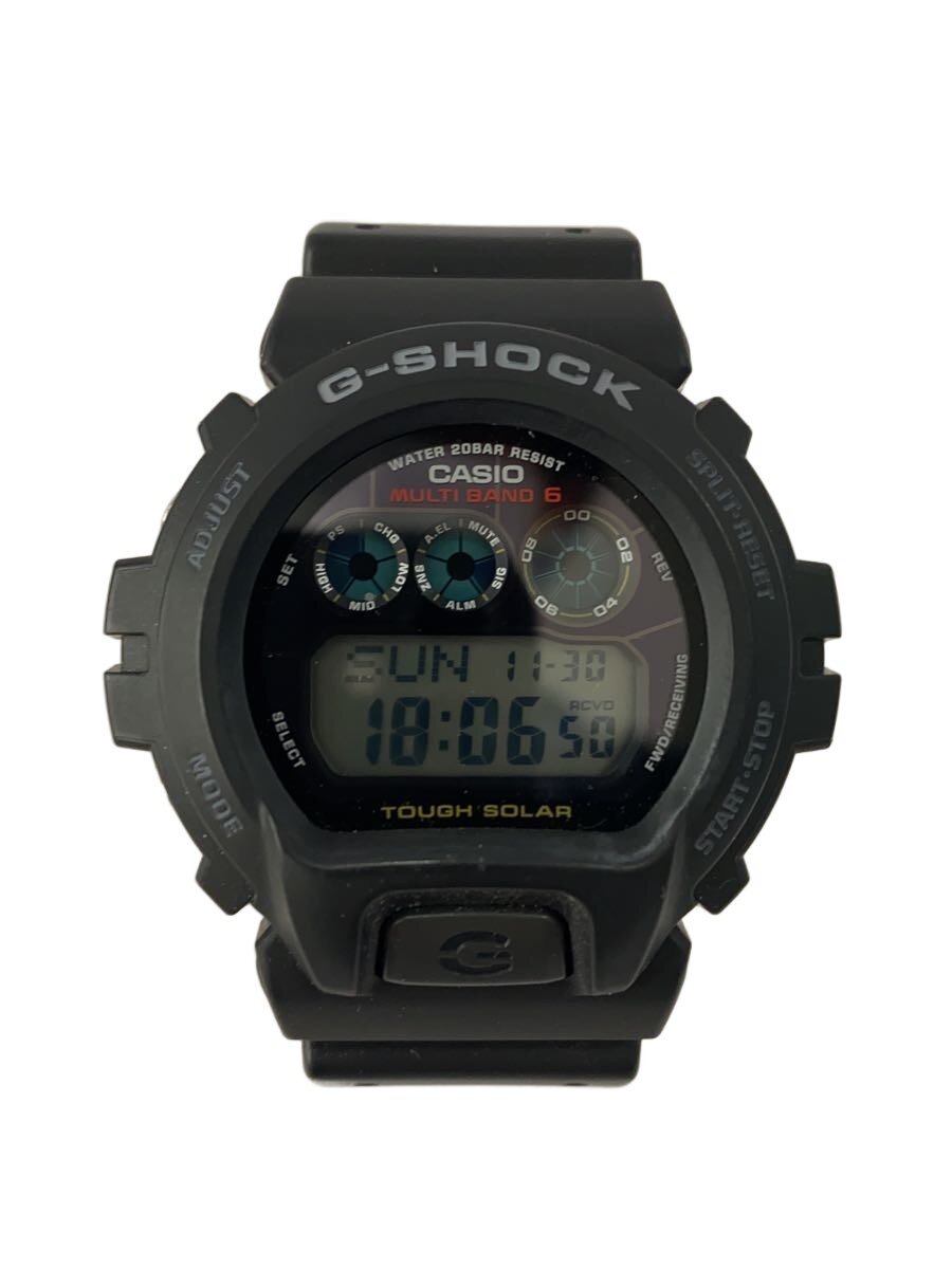 【中古】CASIO◆ソーラーウオッチ・G-SHOCK/デジタル/天然ゴム/BLK/BLK【服飾雑貨他】