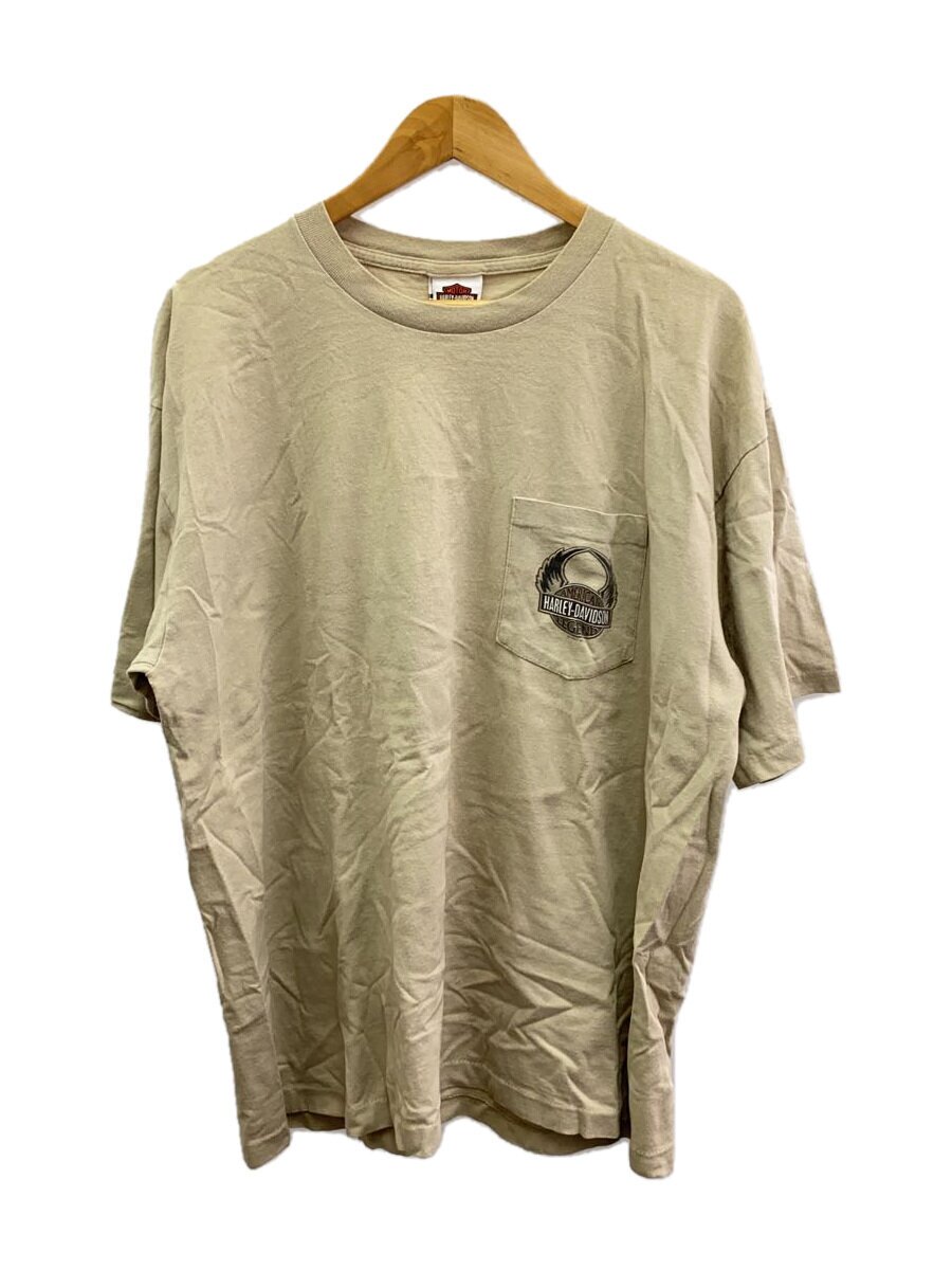 【中古】HARLEY DAVIDSON◆00s/BAYOU COUNTRY/プルオーバー/XL/綿織物/BEG/刷り上げる/USA製【メンズウェア】