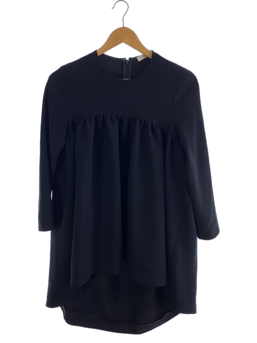 【中古】YOKO CHAN◆L/Sヘムフレアブラウス/36/ポリエステル/BLK/YCB-420-234【レディースお召しもの】