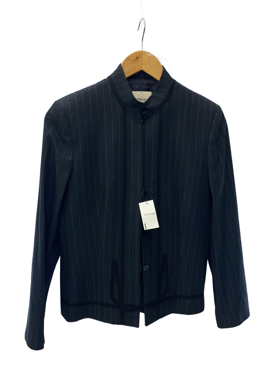 【中古】EMPORIO ARMANI◆セットアップ/40/羊毛/NVY/縞模様【レディース御召しもの】
