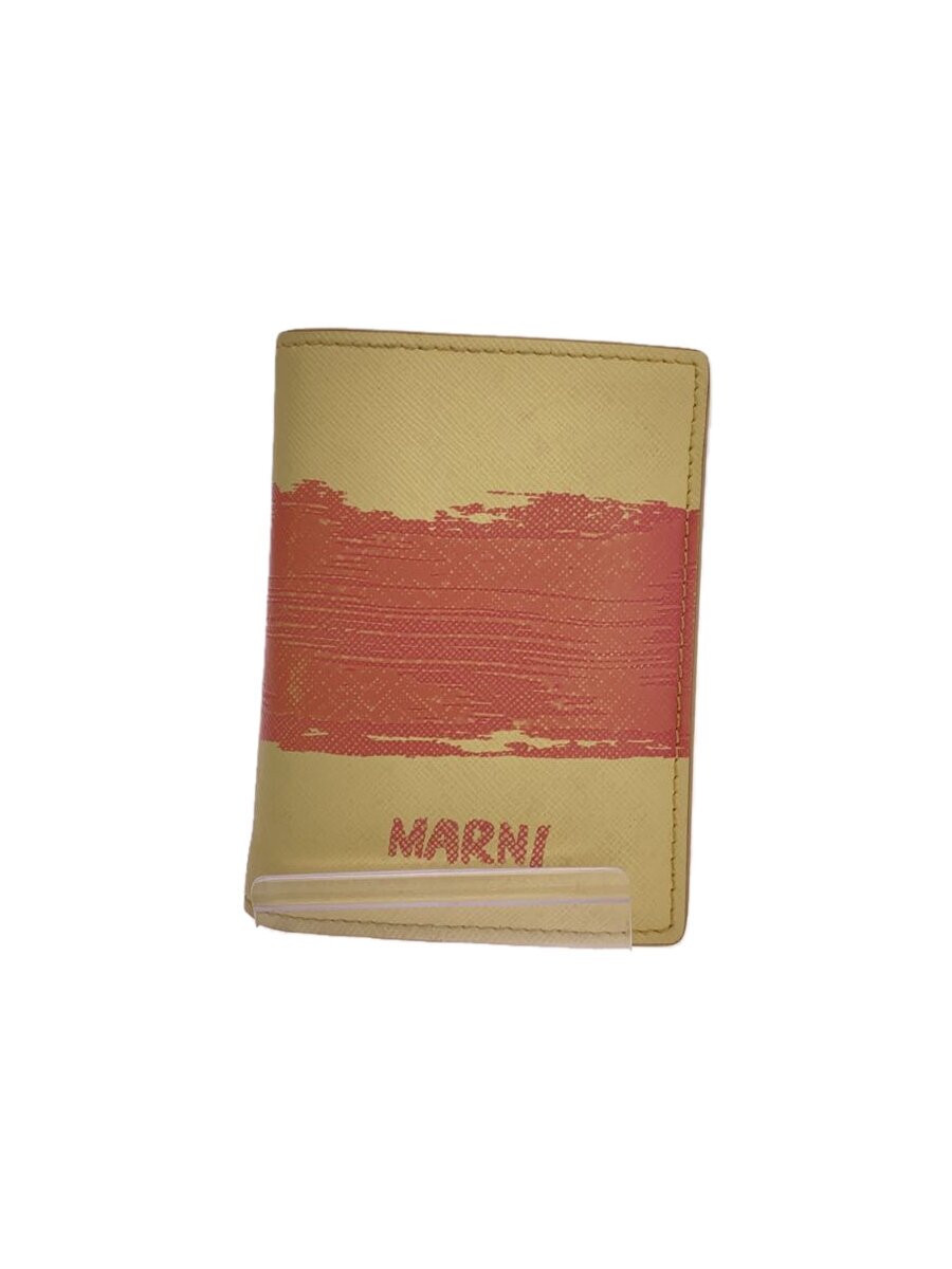 【中古】MARNI◆2つ折り紙入れ/なめし革/皮膚軟化剤/レディース【服飾雑貨他】