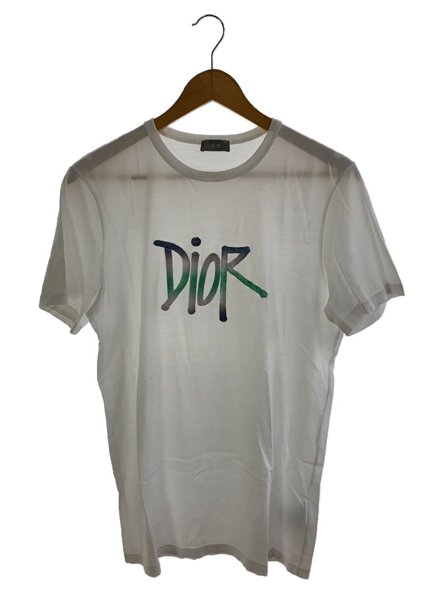 【中古】Christian Dior◆ティーシャツ/M/綿織物/WHT/刷り上げる/033J600D0589【レディース御召しもの】