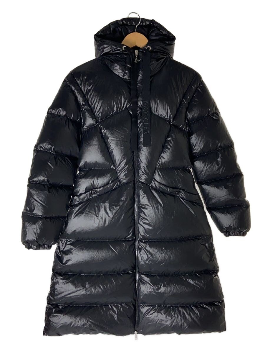 【中古】MONCLER◆24AW/SELENGA/落ち込む厚地の外套/ロングダウンジャケット/3/ナイロン/黒いこと/黒【レディース御召しもの】