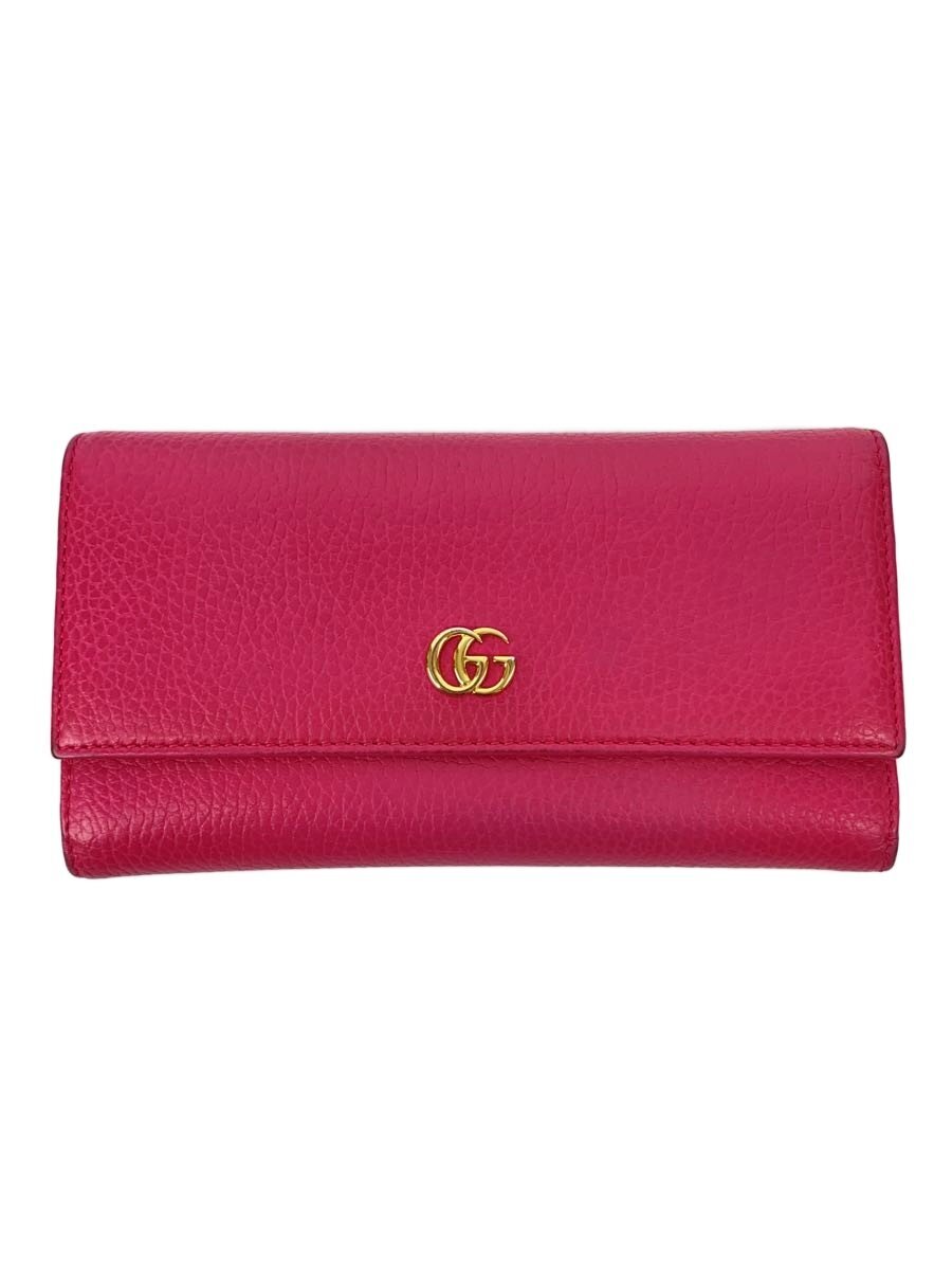 【中古】GUCCI◆長財布_GGマーモント/レザー/PNK/レディース【服飾雑貨他】｜2ｎｄ STREET 店