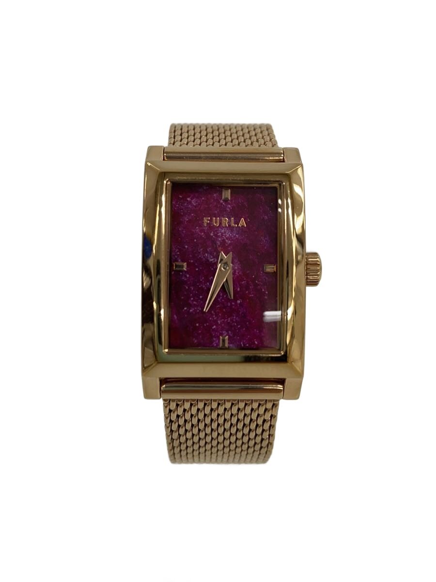 【中古】FURLA◆クォーツ腕時計/アナログ/PUP/GLD/WW00034001L3//【服飾雑貨他】|2nd STREET 店