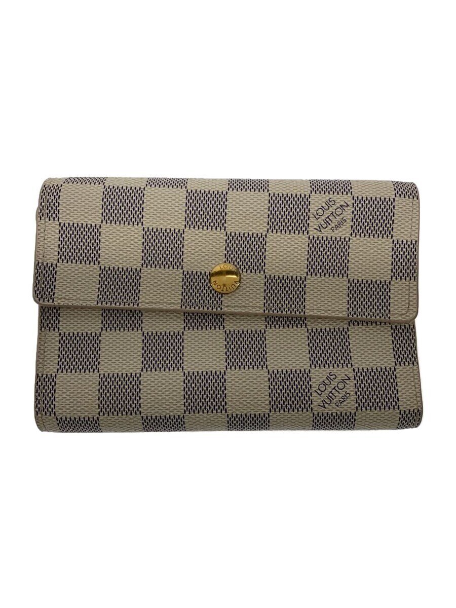 【中古】LOUIS VUITTON◆3つ折り紙入れ/PVC/WHT/総柄/レディース/n63068【服飾雑貨他】