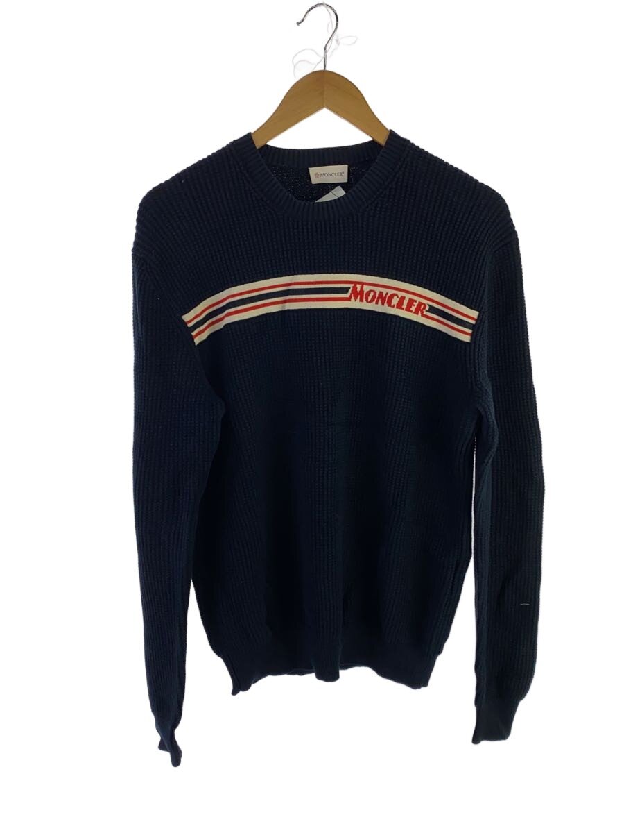 【中古】MONCLER◆GIROCOLLO TRICOT/ワッフルニット/コットン/ネイビー/無地/F10919C70200【メンズウェア】|2nd STREET 店