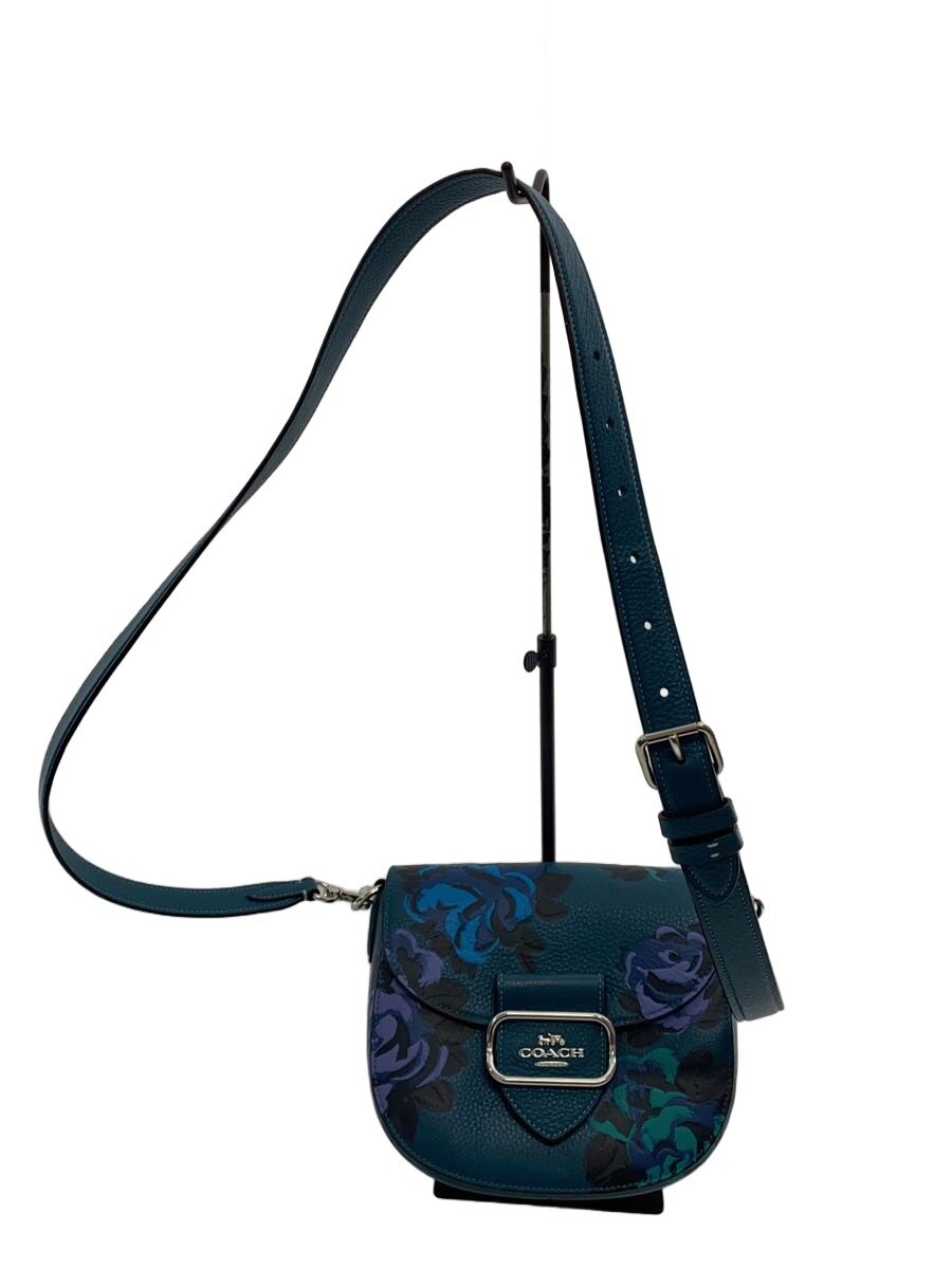 【中古】COACH◆モーガンサドルバッグ・ジャンボ フローラル/ショルダーバッグ/なめし革/GRN/花柄/CE575【御徒面子】