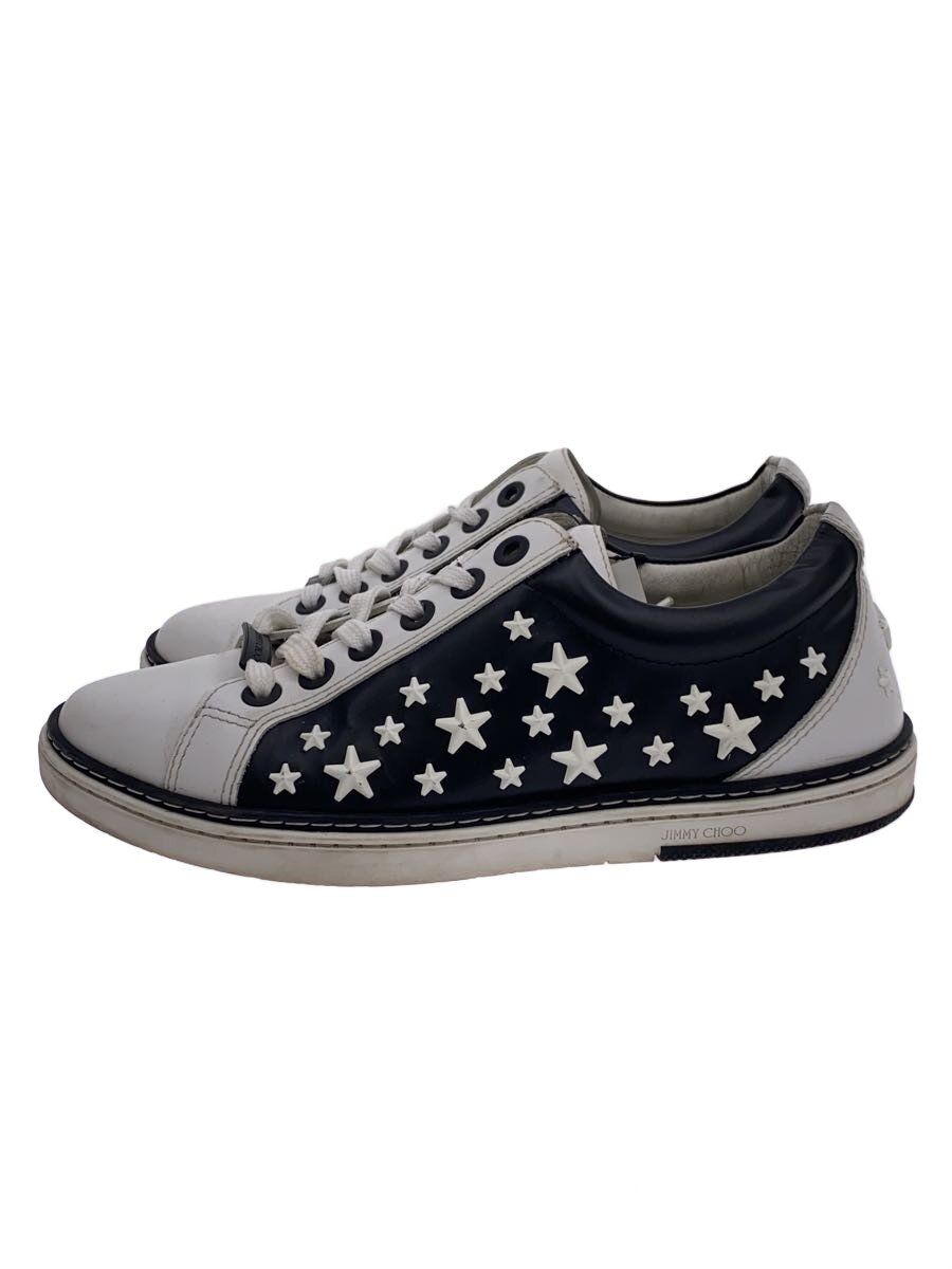 【中古】JIMMY CHOO◆ローカットスニーカー/40/WHT【シューズ】