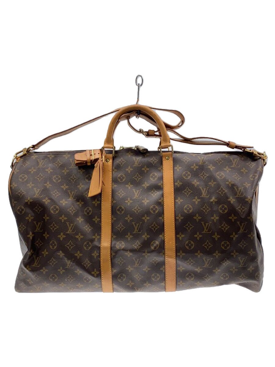 【中古】LOUIS VUITTON◆キーポル・バンドリエール55_モノグラム・帆布_BRW/PVC/BRW【御徒面子】