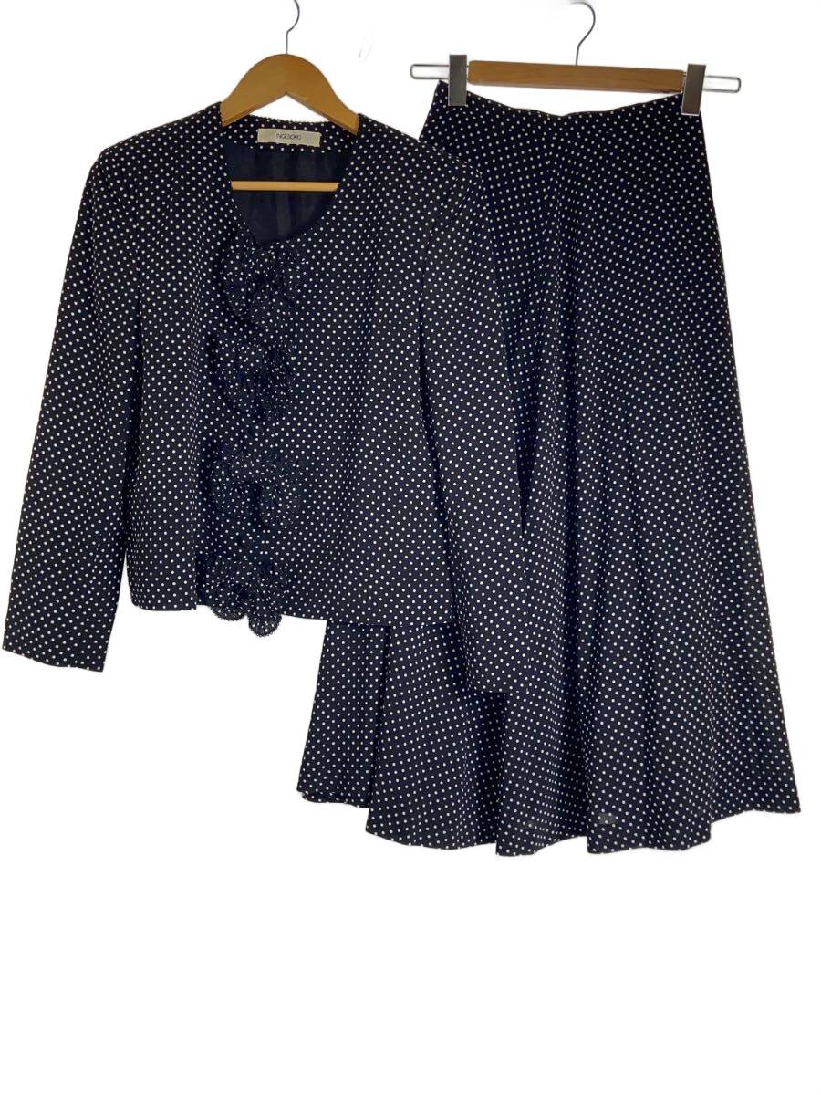 【中古】INGEBORG◆セットアップ/--/ポリエステル/BLK/一点/襟汚れた状態有【レディース御召しもの】