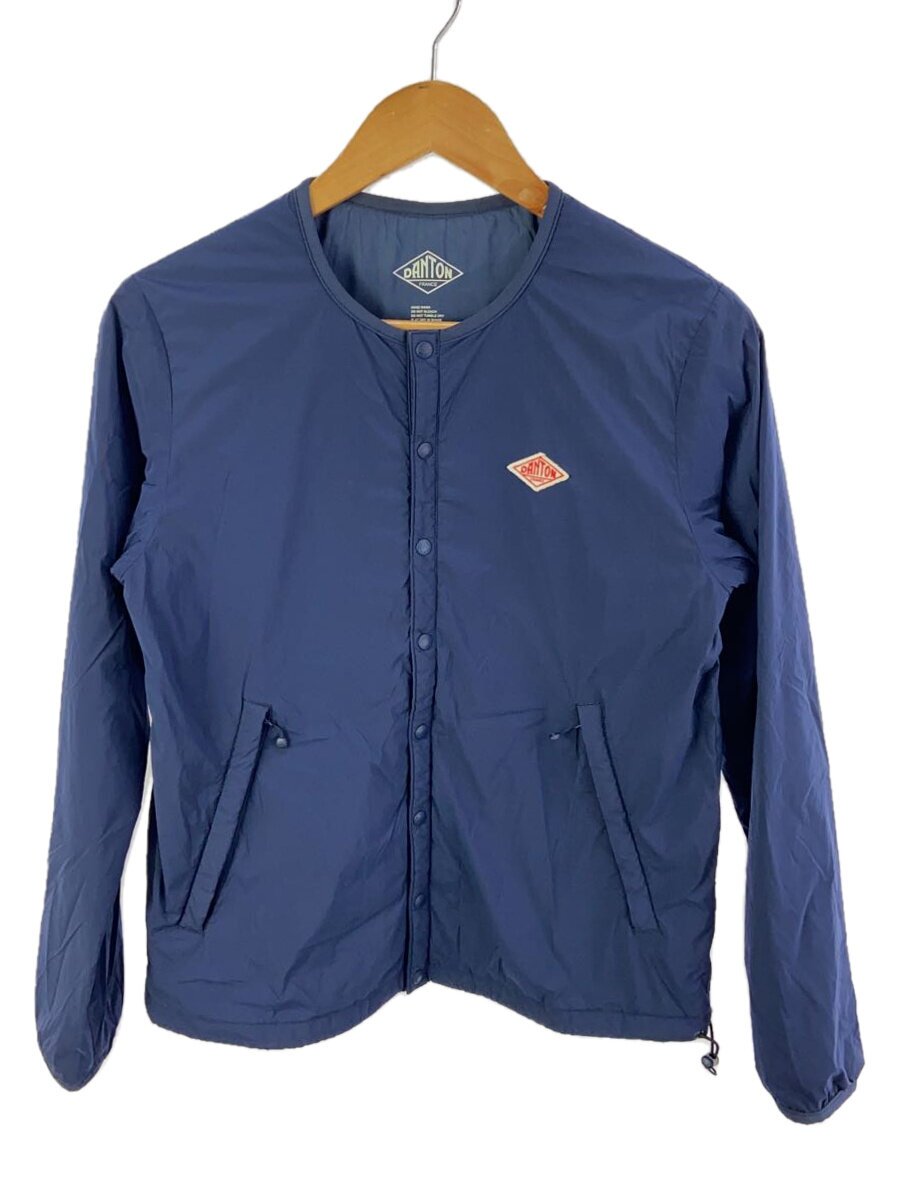 【中古】DANTON◆NSULATION JACKET/ノーカラーインナーダウンジャケット/36/ナイロン/NVY/JD-8878 SET//【レディース御召しもの】