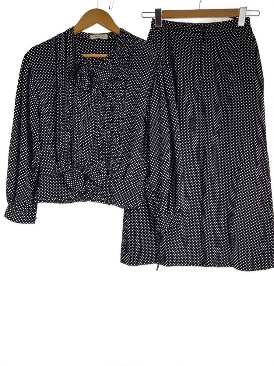 【中古】INGEBORG◆セットアップ/--/ポリエステル/BLK/一点【レディース御召しもの】