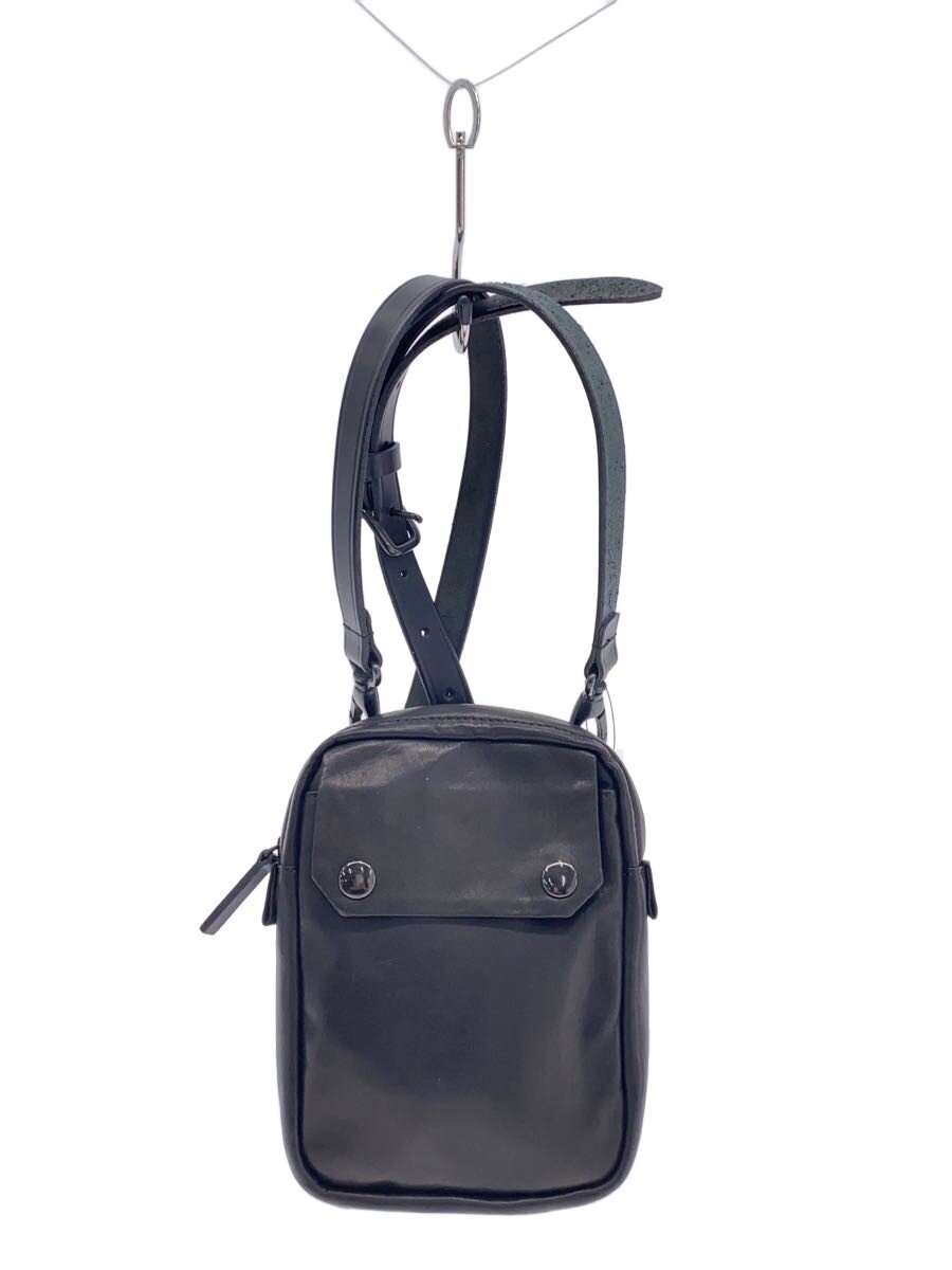 【中古】YOHJI YAMAMOTO◆ショルダーバッグ/レザー/BLK/HW-105-776【バッグ】｜2ｎｄ STREET 店