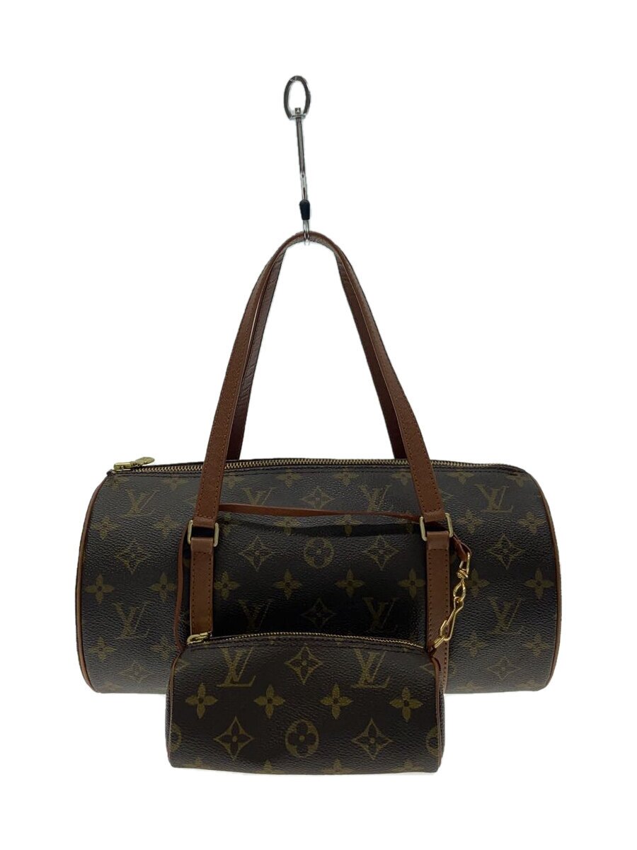 【中古】LOUIS VUITTON◆1)パピヨン30_モノグラム・帆布_BRW/PVC/BRW【御徒面子】