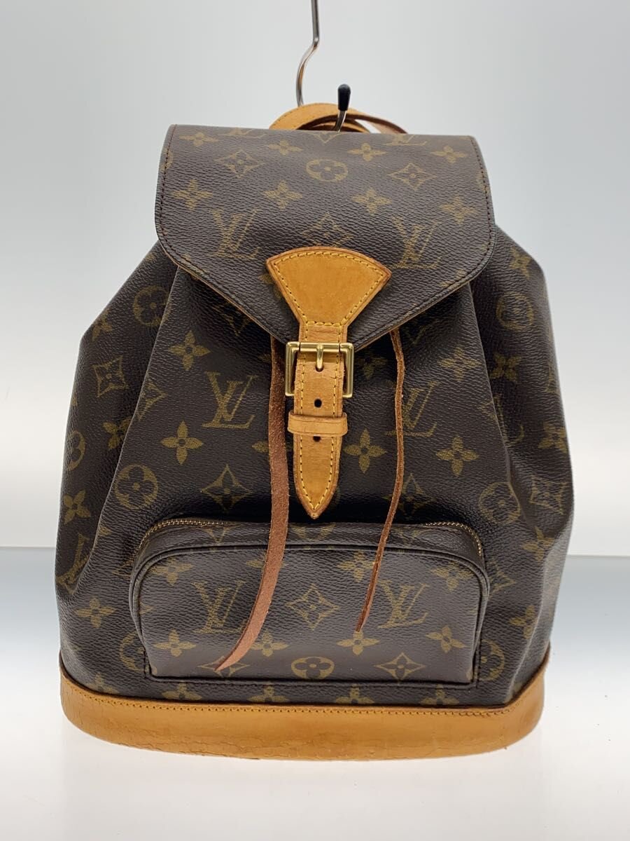 【中古】LOUIS VUITTON◆モン掏摸MM_モノグラム・帆布/PVC/BRW【御徒面子】