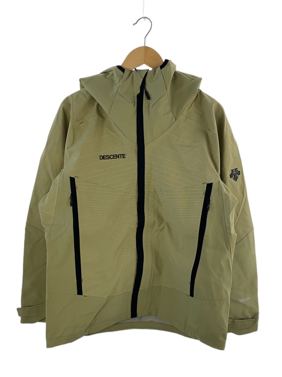 【中古】DESCENTE◆S.I.O SCHEMATECH 3L-SHELL JACKET/L/ポリエステル/BEG/DWUQJK57A【メンズウェア】