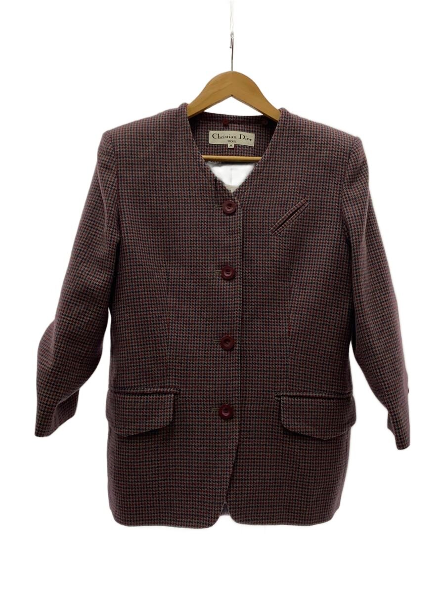 【中古】Christian Dior SPORTS◆上衣/M/羊毛/マルチ色つや/チドリ透かし彫り/1N10250【レディース御召しもの】
