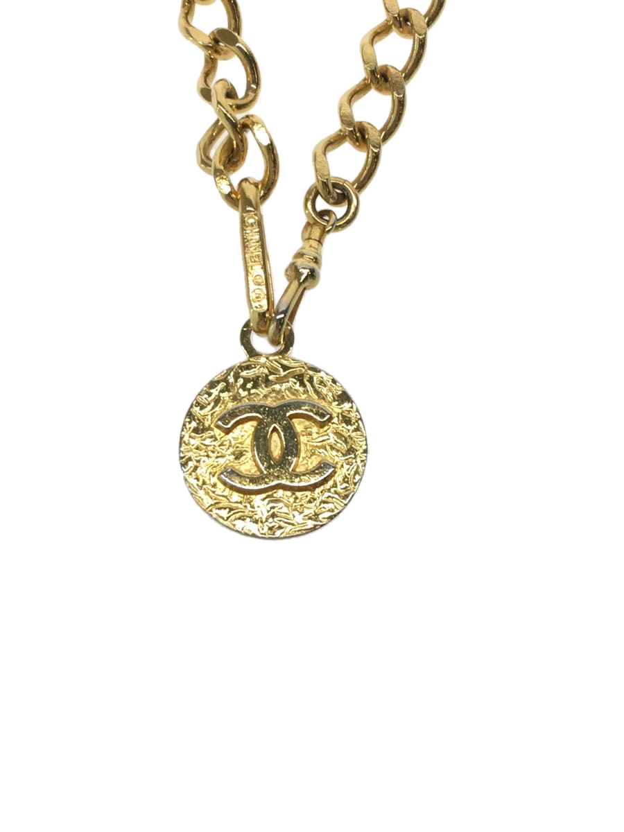 Second Hand Chanel Necklace/--/Gld/With Top/Women'S/Logo/Here Mark/With  Box/Chai