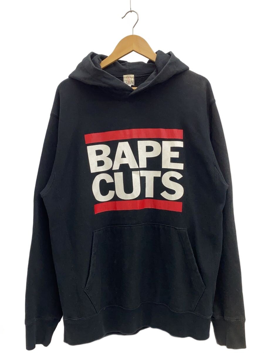 【中古】A BATHING APE◆パーカー/L/綿織物/BLK【メンズウェア】