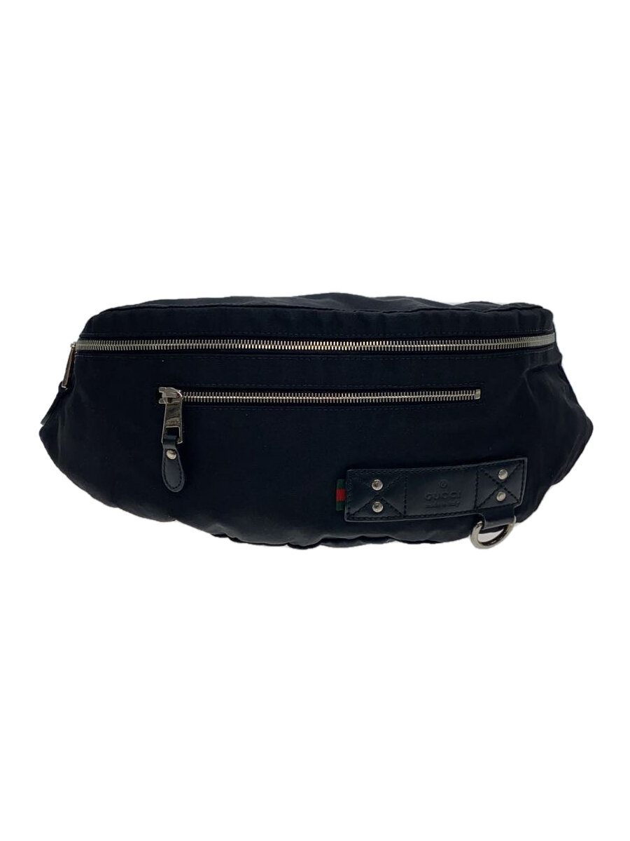 【中古】GUCCI◆酉の方角御徒面子/ナイロン/BLK/チャック裂け目/金具キズ/総べて的にスレ有//【御徒面子】