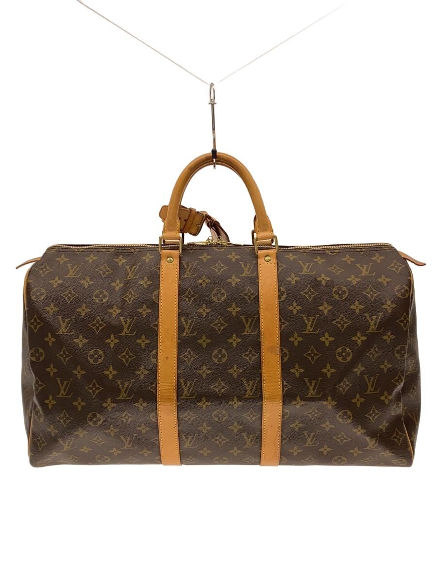 【中古】LOUIS VUITTON◆キーポル・バンドリエール50_モノグラム・帆布/PVC/BRW//【御徒面子】