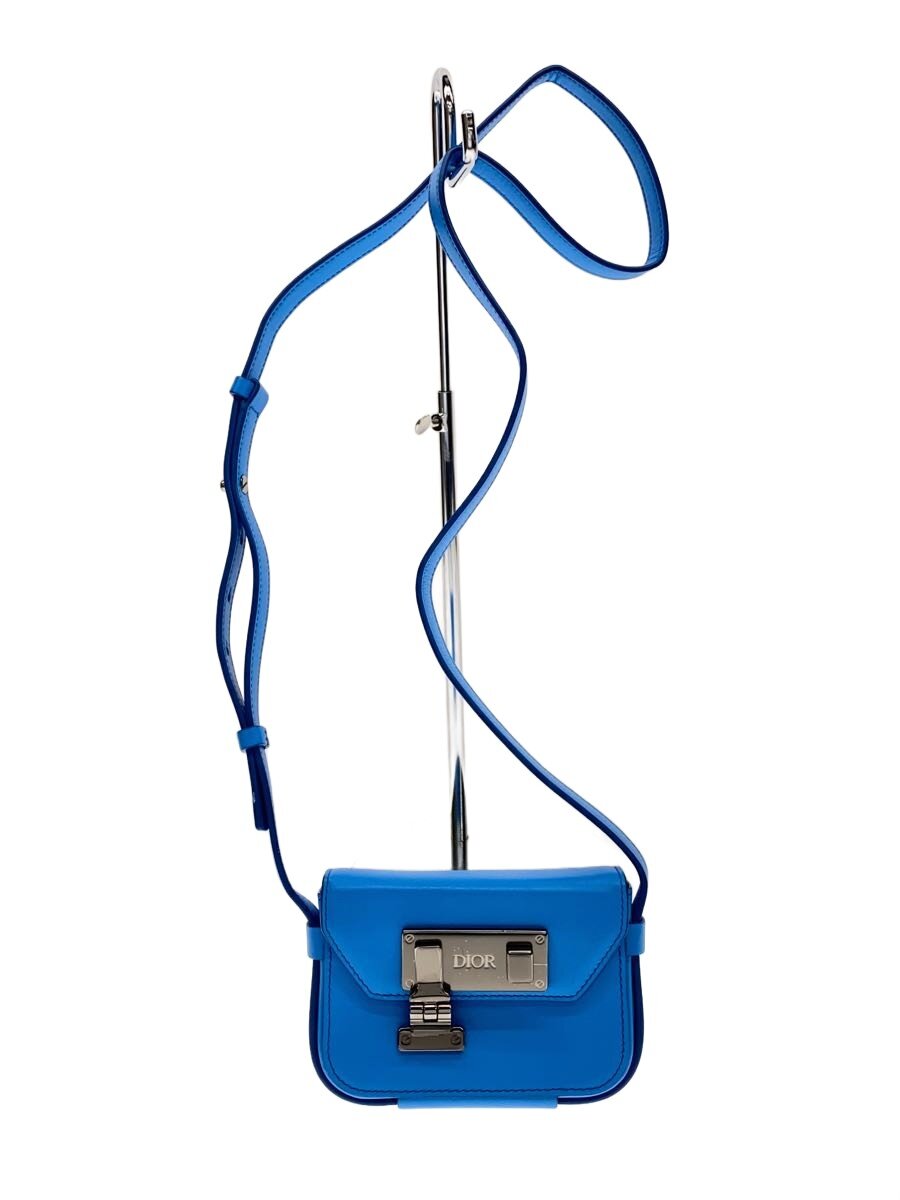 【中古】Christian Dior◆ディオールロックショルダーバッグ/--/BLU【御徒面子】