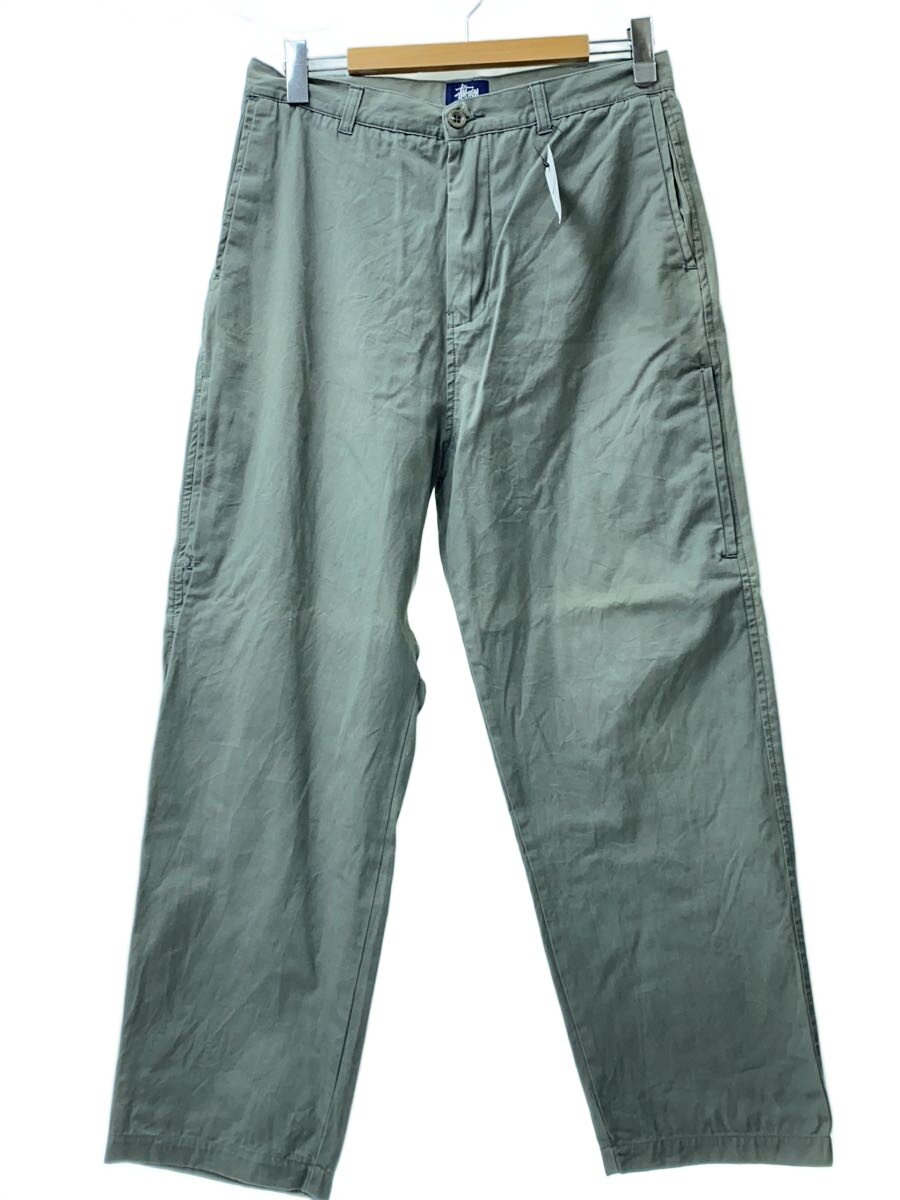 【中古】STUSSY◆下つ方/34/綿織物/KHK/90S【メンズウェア】