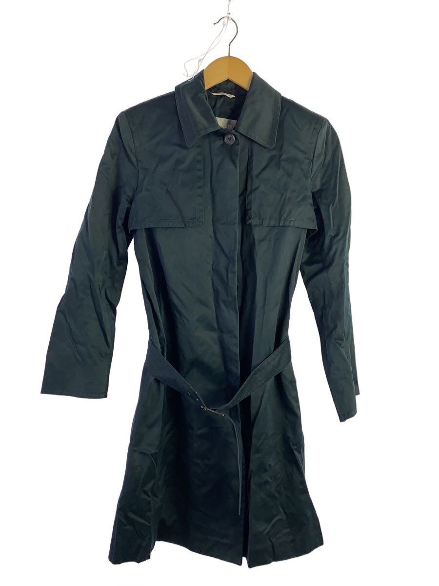 【中古】MAX MARA◆トレンチコート/40/綿織物/BLK/無地【レディースお召しもの】